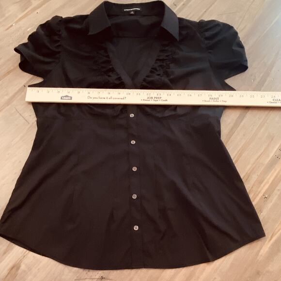 Express Design Studio Blouse Womens XL y2k Babydoll Ruffle Whimsigoth Goth Fairy - Picture 9 of 12